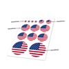 Outanaya United States Sticker Set Round Vinyl Car Stickers Sturdy