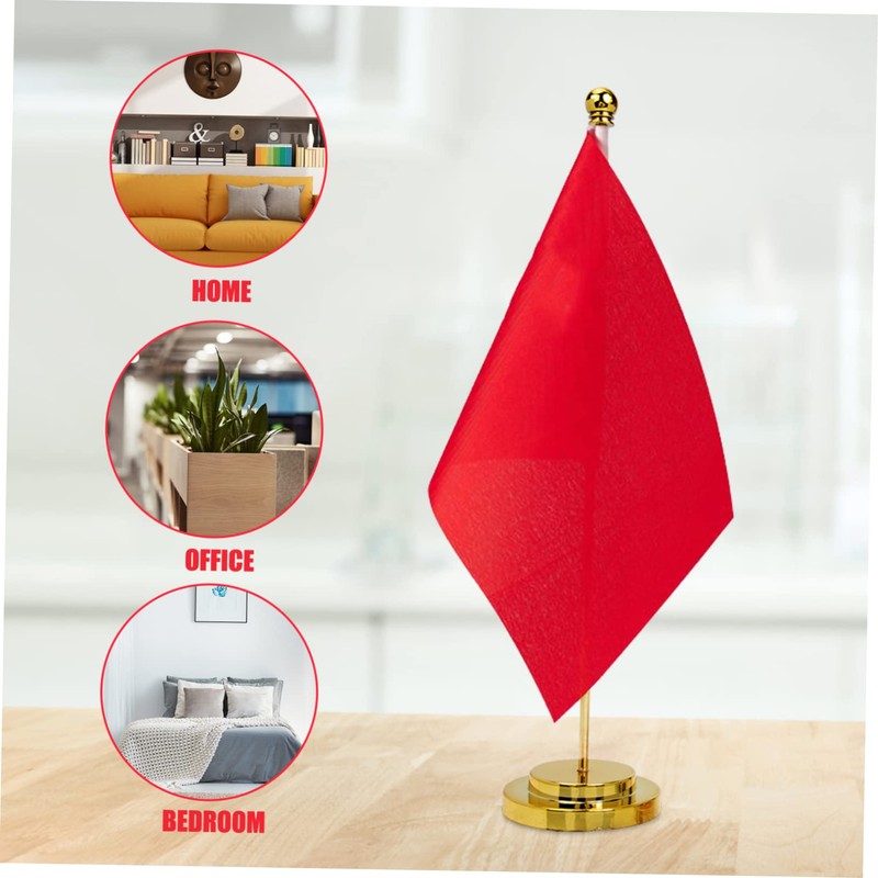 Outanaya 2pcs Flag Holder Stand for Desktop Flags Stable Base