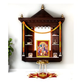 zig zag Lord Panchmukhi Hanuman Ji Photo Frame For Wall / Table / Pooja Room ( 7x9 inches, Acrylic Glass) Golden, Rectangular