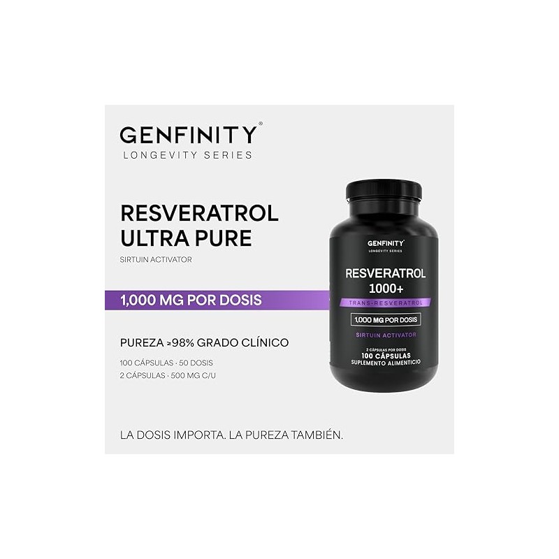 Resveratrol 000 Por Dosis 100 Cápsulas