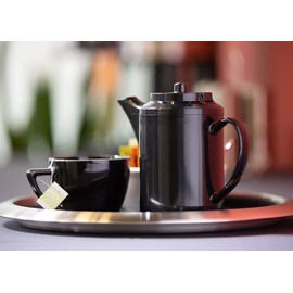 Service Ideas TS612BL Double Wall Teapot, 16oz, Plastic, Black