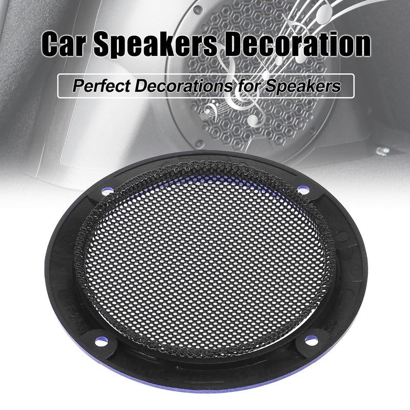 X AUTOHAUX 2pcs 3" Blue Car Audio Speaker Cover Mesh