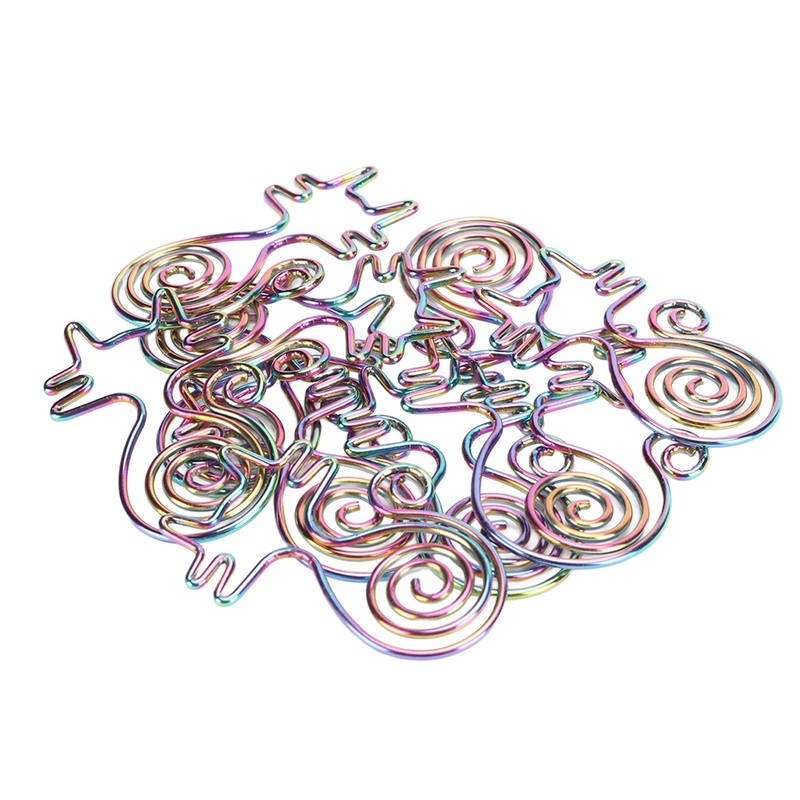 100pcs Cat Shape Paper Clips Colorful Plating Process Increased Slip