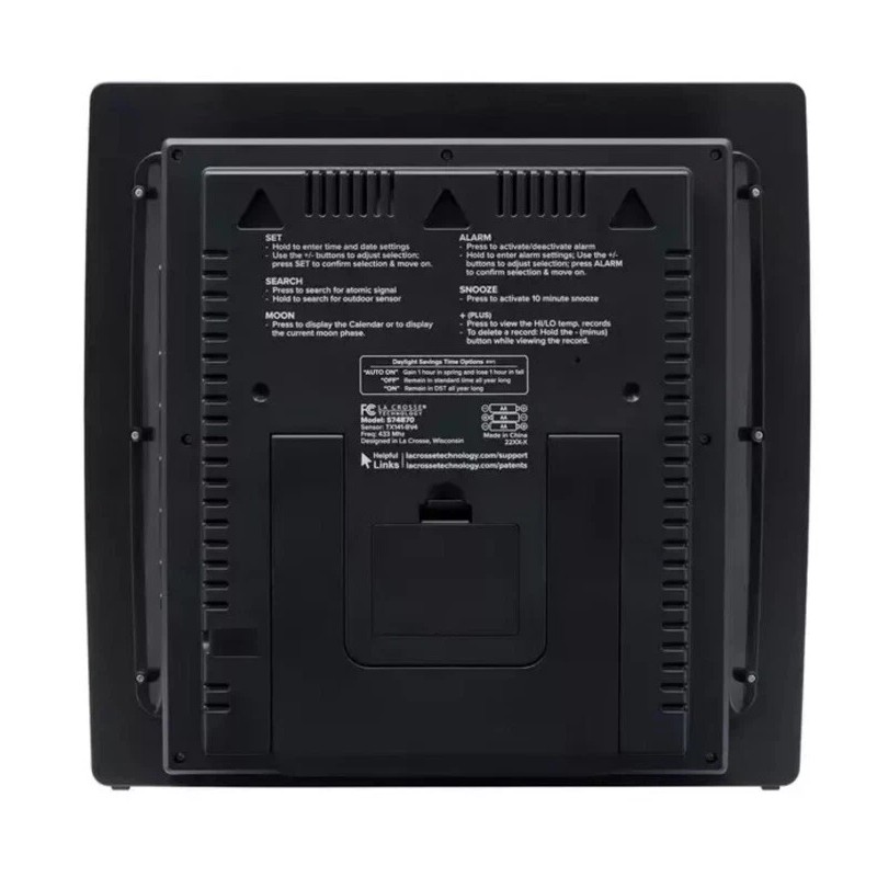 La Crosse Technology Curved Digital Atomic Wall Clock