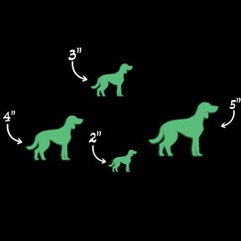 Coonhound Dog Silhouette Glow in The Dark Sticker Decal for Phone Tablet Laptop Car Truck Window | 4" Sticker | Orange