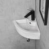 Davivy 18" x 13" Corner Bathroom Sink - White Ceramic