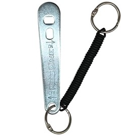 ResOne Oxygen Tank Key Wrench with Bungee Cord - Heavy Duty Steel Oxygen Accessories for Medical Cylinder Oxygen Tanks, Fits CGA-870 Post Valves, Durable Metal Keychain Oxygen Tank Wrench