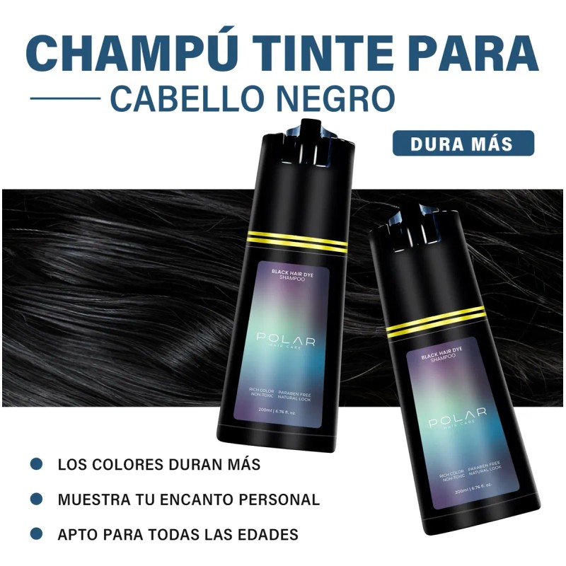 Shampoo Tinte Instantáneo Cubre Canas Natural Fácil 200ml