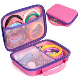 Case for SCRIB3D P1 Advanced/3 Doodler 3D Pen/MYNT3D Professional Printing/MYNT3D Super 3D Pen, Storage Organizer Holder for 3D Printing Pen，Filament Refills, USB Charger, Rose Red (Case Only)