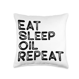 Eat Sleep Oil Repeat Massagist Throw Pillow
