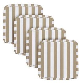 BELLRINO Outdoor Waterproof Patio Cushion Covers 24" X 16" X 4" Set of 4 Replacement Slipcovers Decorative Cushion Cover for Chair Seat Garden Bench Porch Couch P009-24X16X4-4PC Cover ONLY