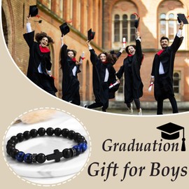 OAVOOK 8th Grade Graduation Gifts for Boys Graduate Bracelet for Him Teen Boys Jewelry Class of 2025 Cool Grad Gifts for Son, Grandson