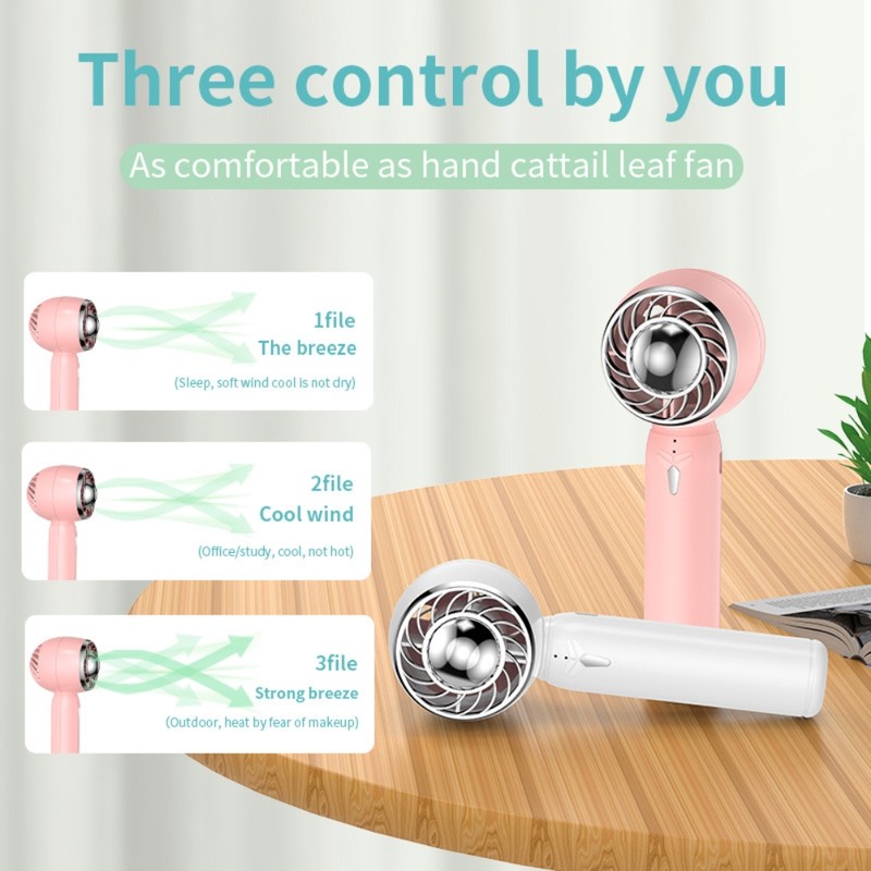 Handheld Fan Portable Rechargeable Mini Fan Desk Table Fan with