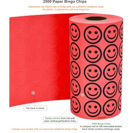 Carewon 2500 Bingo Chips, Red (1 of 3 Colors), ¾”, Counting Chips, Math Counter, Reusable or Disposable
