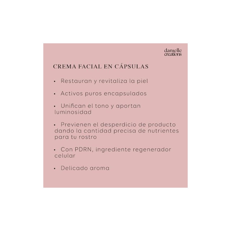 Danielle Creations Rose Vegan PDRN Capsule Crema Facial Reafirmante 50