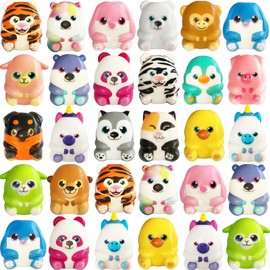 30 Pack Party Favors for Kids Filled with Squishy Toys,Slow Rising Jumbo Squishies Toys,Kawaii Cute Stress Relief Squeeze Toys for Kids,Birthday Gifts,Pinata Stuffers,Carnival Goodie Bag Stuffers