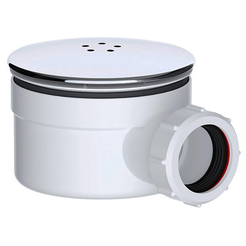SPARES2GO Shower Trap for 90mm Tray Plug Hole 1.5" Luxury