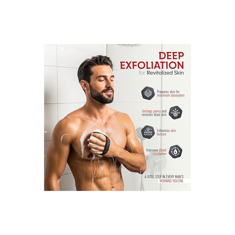 Almooni Esponja Vegetal Natural Resistente Hombre Exfoliante Corporal Hecha Lufa