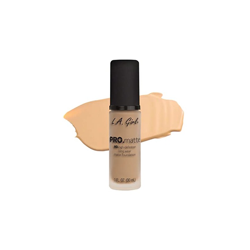L.A. GIRL PRO Matte, Maquillaje líquido, Color Bisque, Tono GLM672,