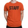 NYC FACTORY Men's Staff Tee Distressed Design (Orange-Black, 3XL)