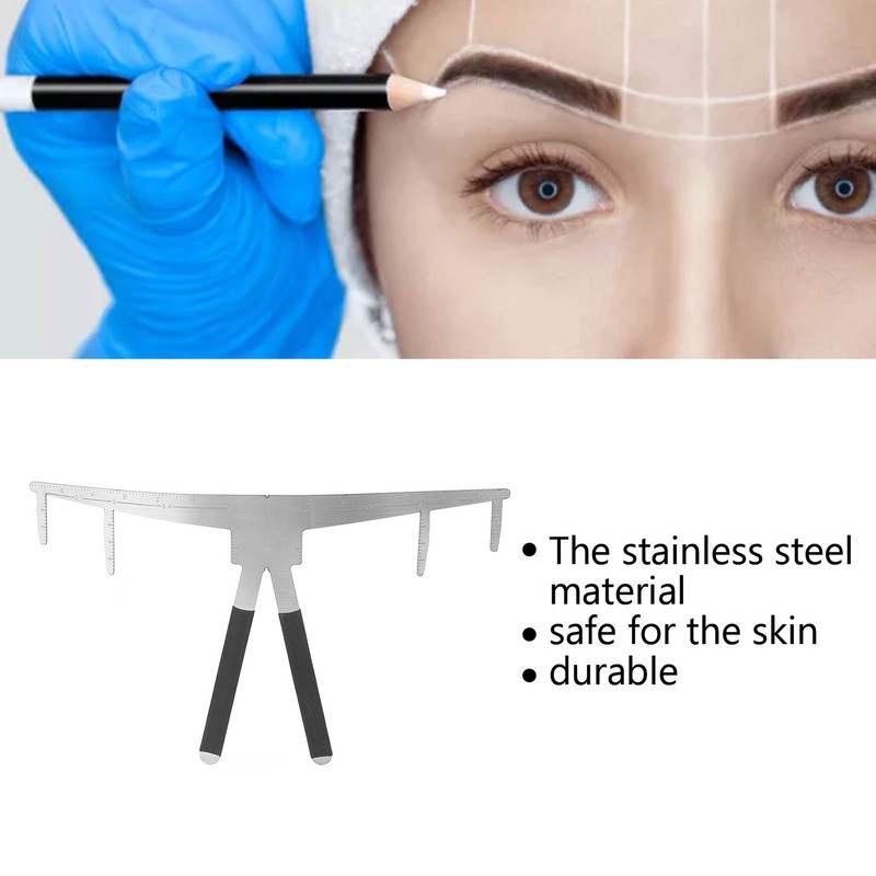 Eyebrow Ruler Mapping Kit Semi Permanent Stainless Steel Eyebrow Mapping