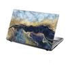 TaylorHe 34cm x 23.5cm Gold on Blue Marble Laptop Sticker