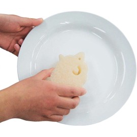 Ohe Dishwashing Sponge White Vertical 7.3cm x Horizontal 11cm x Height 3.5cm CF Kitchen Sponge Sheep Moco Moco Gently Wash 5-Piece Set