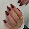 Medium Press on Nails Wine Red Almond Fake Nails, Burgundy