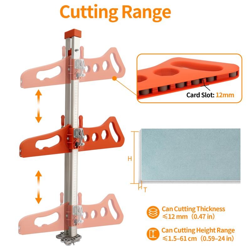 SnapFixMate Durable Stainless Steel Drywall Cutter with Hand Push -