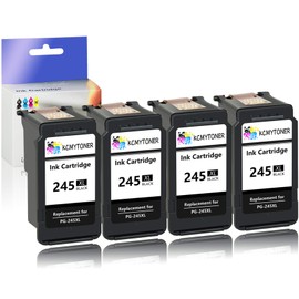 KCMYTONER 245XL 245 XL Remanufactured Ink Cartridge Replacement for Canon PG-245XL Compatible with TR4520 MX490 MX492 MG3022 TS3122 TS3320 TS3322 MG2522 Printer(4 Black)