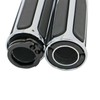 TDR 1 Inch Chrome Handlebar Hand Grips CNC Aluminum Rubber