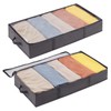 Lifewit Pack of 2 Underbed Storage Boxes, 65L Foldable Clothes
