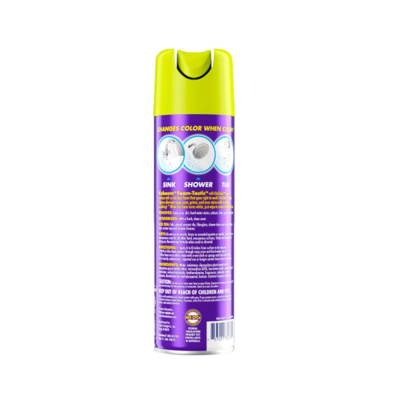 OxiClean Foam-Tastic Foaming Bathroom Cleaner Aerosol Spray, Changes Color When