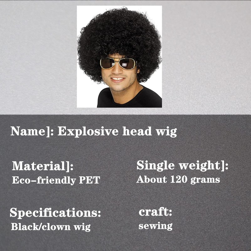 KALUROIL Afro Wig Curly Head Wig Black Afro Wig Curly