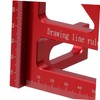 Operitacx 45 90 Carpentry Ruler Angle Combination Square Straight Bevel
