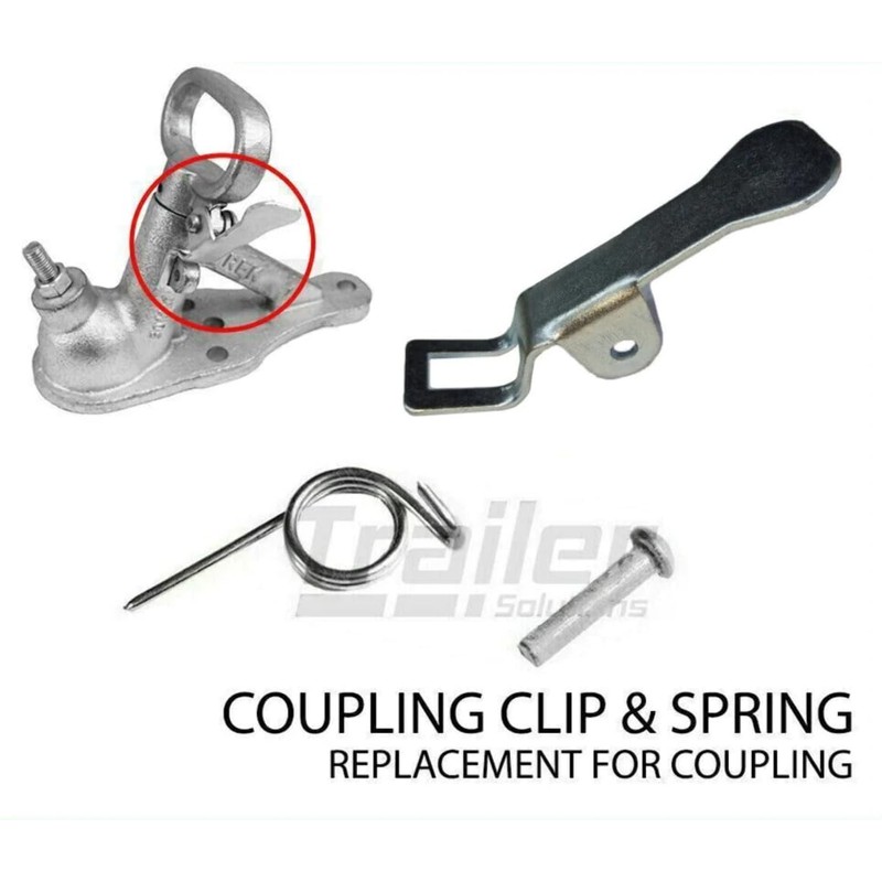 Trailer Coupling Clip Kit Hitch Trigger Spring & Pin Boat