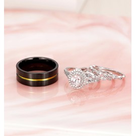 TIGRADE 5mm 7mm Rainbow Titanium Ring Colorful Thin Groove Wedding Band Couple Rings (7mm, 7)