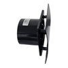 Modern Black Bathroom Extractor Fan, 100mm, 75m³/h Flow Rate, 26dB,