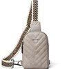 LATMAP Sling Bag for Women Men Leather Small Sling Backpack