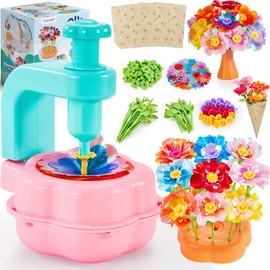 ​Flower Bouquet Craft Kit for Girls - Arts & Crafts Gift for Kids, Mess-Free Fun, Build Your Own Bouquet, DIY Flower-Making Toy Set, Creative Birthday Gift for Girls Ages 4-9