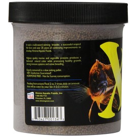 Xtreme Aquatic Fish Food - Nutritionally Balanced Professional Formula - Balanced Amino Acid Profile and No Hormones - Made in USA - Slow Sinking Cichlid PeeWee Pellets (10.6 oz)