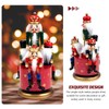 Cabilock Nutcracker Music Box 3 Wooden Nutcracker Soldier Toy Christmas