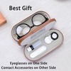 Muf 2 in 1 Contact Lens Case and Glasses Case,Double