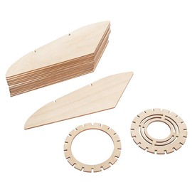 Rayher Copenhagen 62900505 Wooden Slat Lamp Set, Scandinavian Design, Made of Natural Wood, FSC Mix Credit, 22 x 22 x 23.5 cm, 20 Pieces, Box 1 Set, Lampshade for Floor Lamp or Pendant Lamp