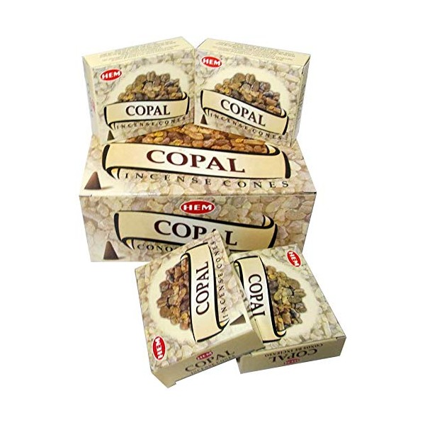Hem Copal Cones Incense - 4 Packs, 10 Cones per Pack
