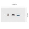 Yosoo Salida USB, placa de pared CAT6 + HDMI +
