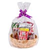 Awpeye Clear Basket Bags 20Pack Large Cellophane Gift Bags for
