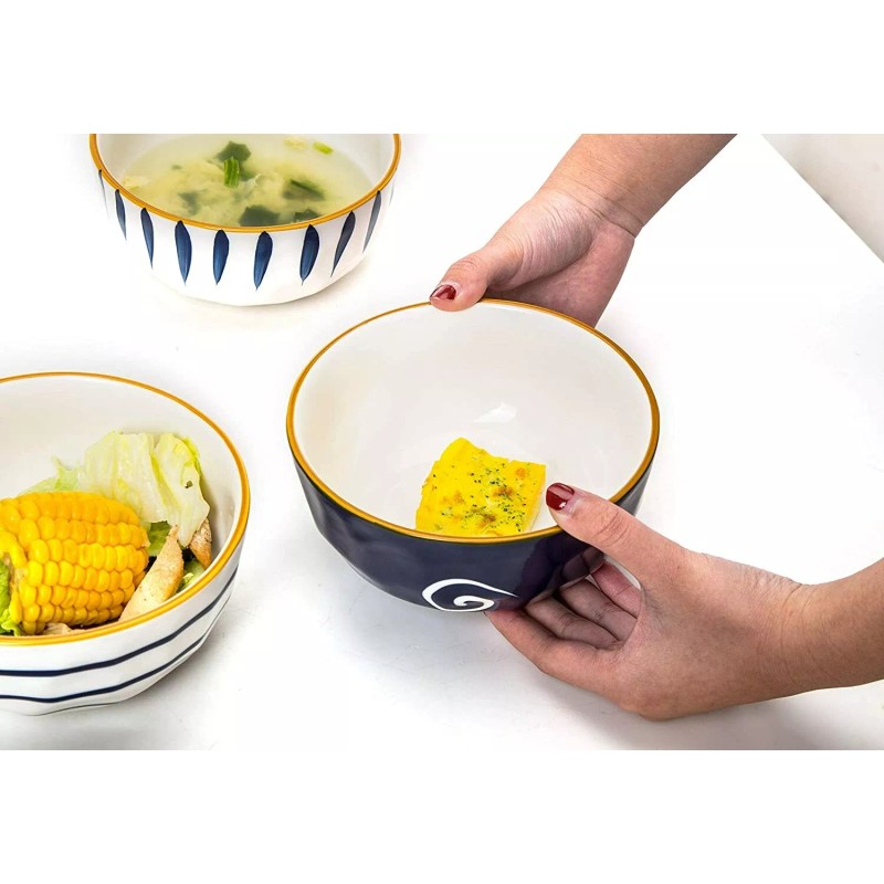 Sophie & Panda Porcelain Soup Bowls Pack of 4 (8.5