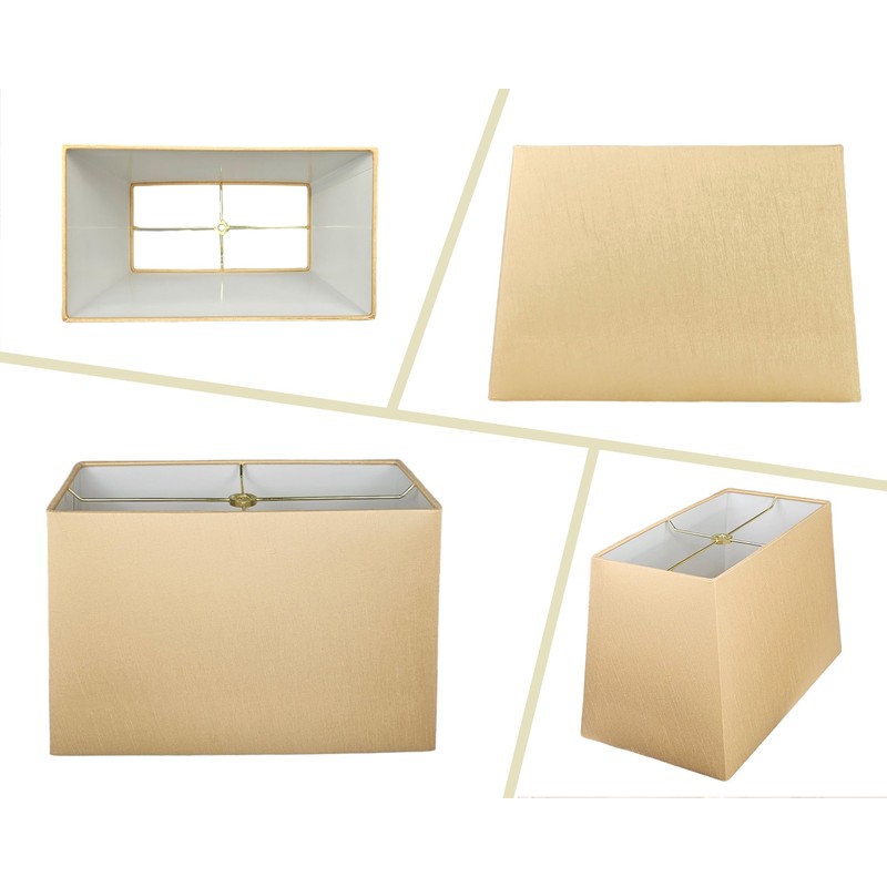 Royal Designs, Inc. HB-613-18AGL Rectangle Hardback Lamp Shade, (8 x