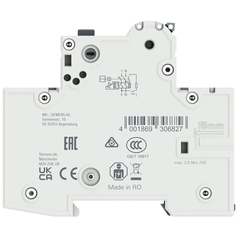 Siemens 5SU13567KK16 residual-current circuit breaker switch